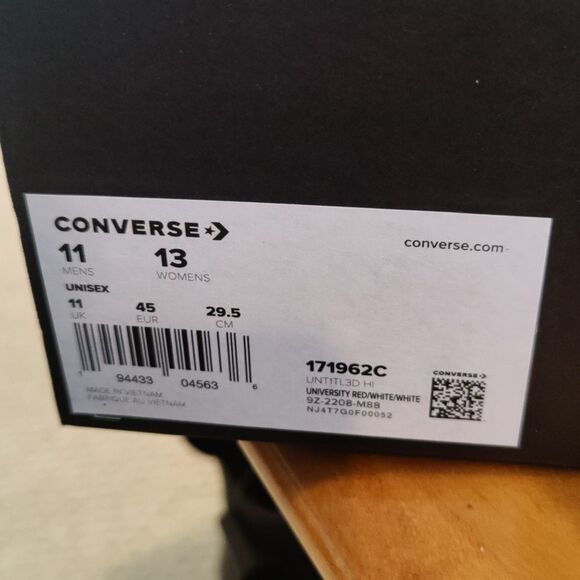 NWB Converse red and white Not a Chuck size men's 11 - Picture 8 of 10